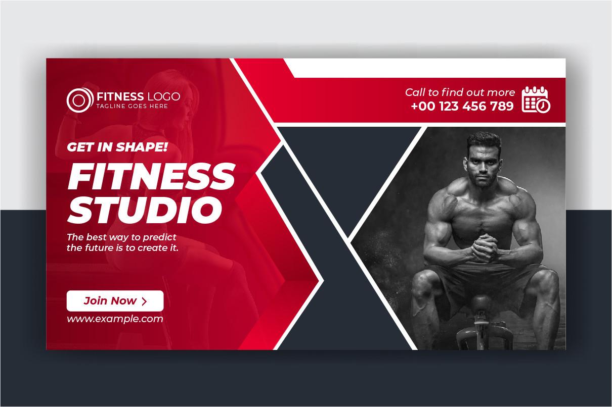Fitness & Gym Web Banner Design Template