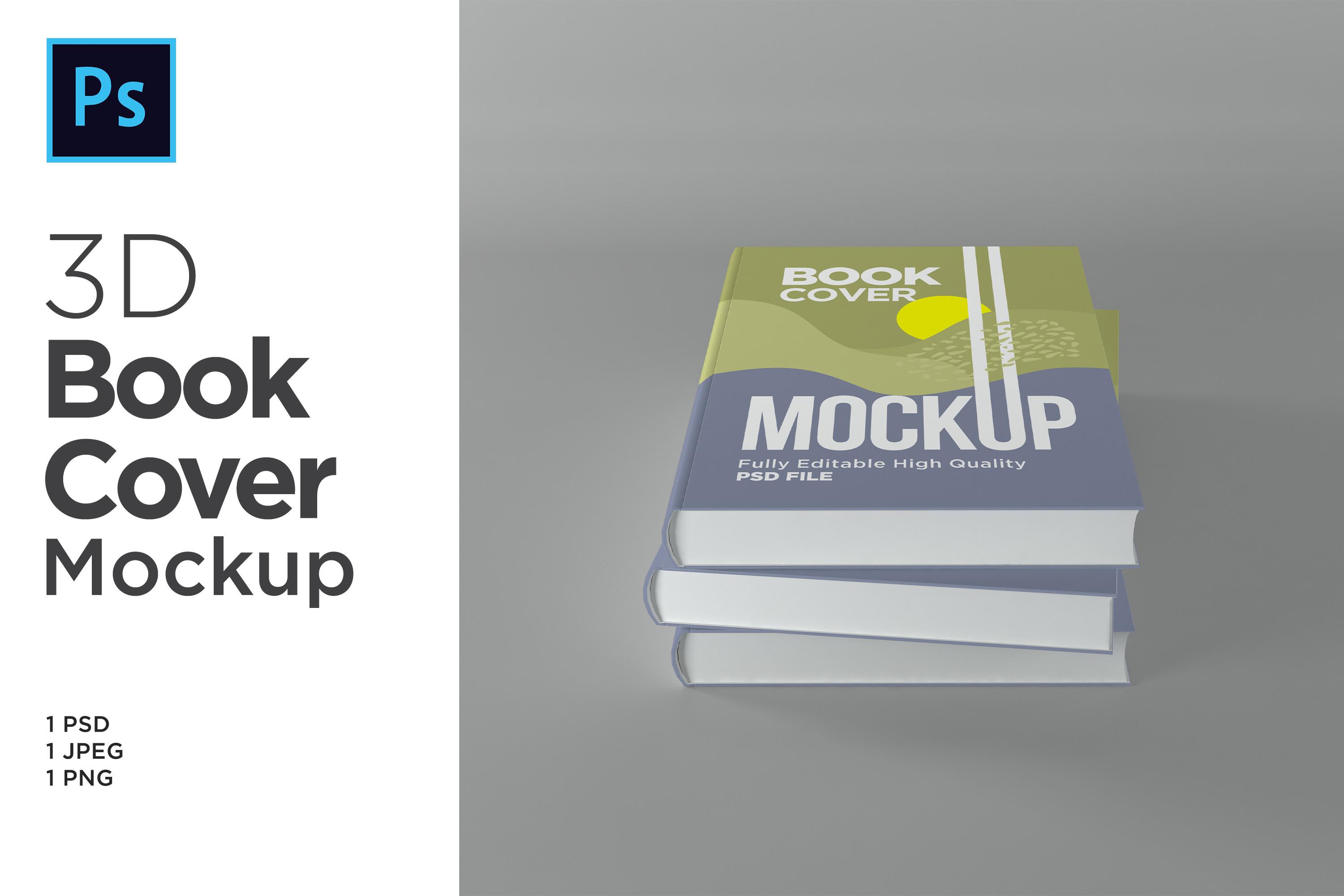 Book Cover Mockup 3d Rendering