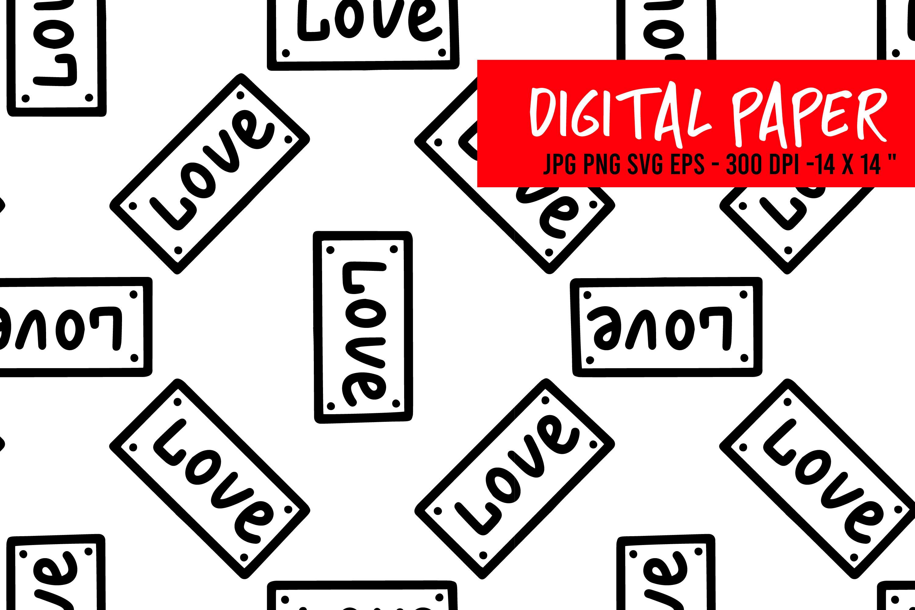 Background with Love Inscriprion