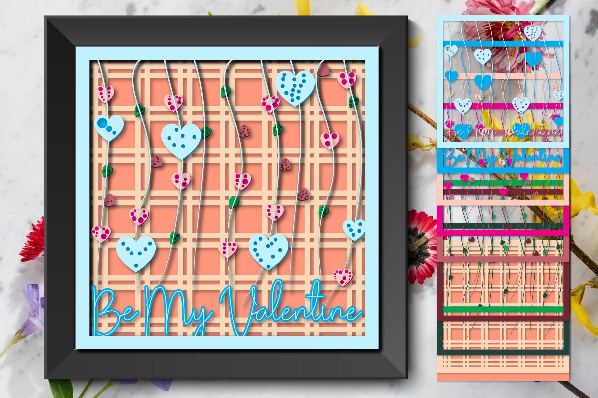 String Heart Be My Valentine Laser Cut