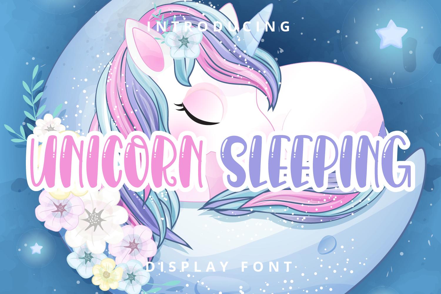 Unicorn Sleeping Font