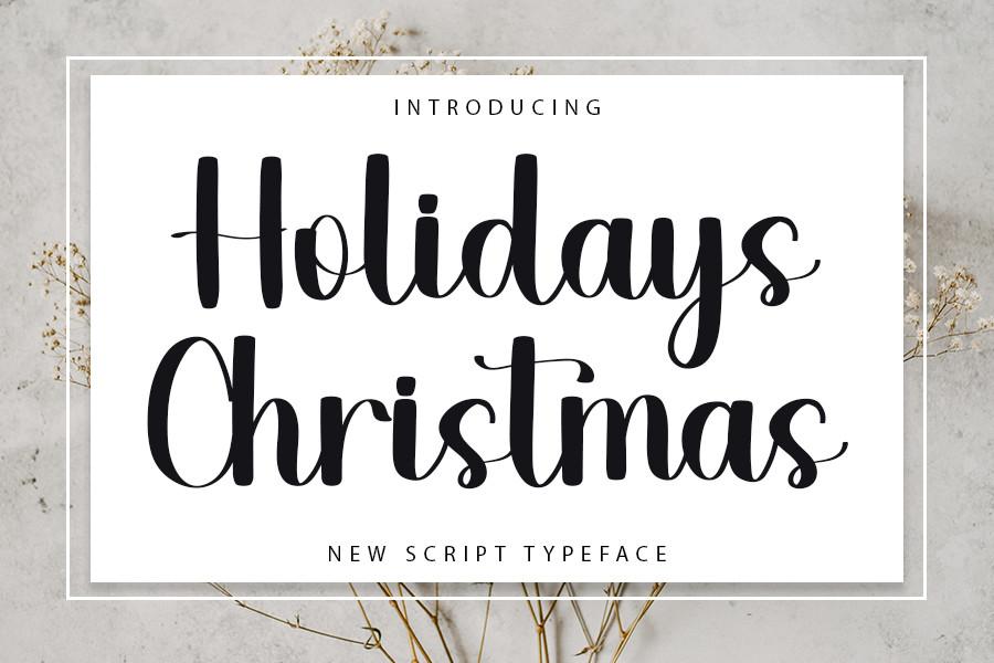 Holidays Christmas Font