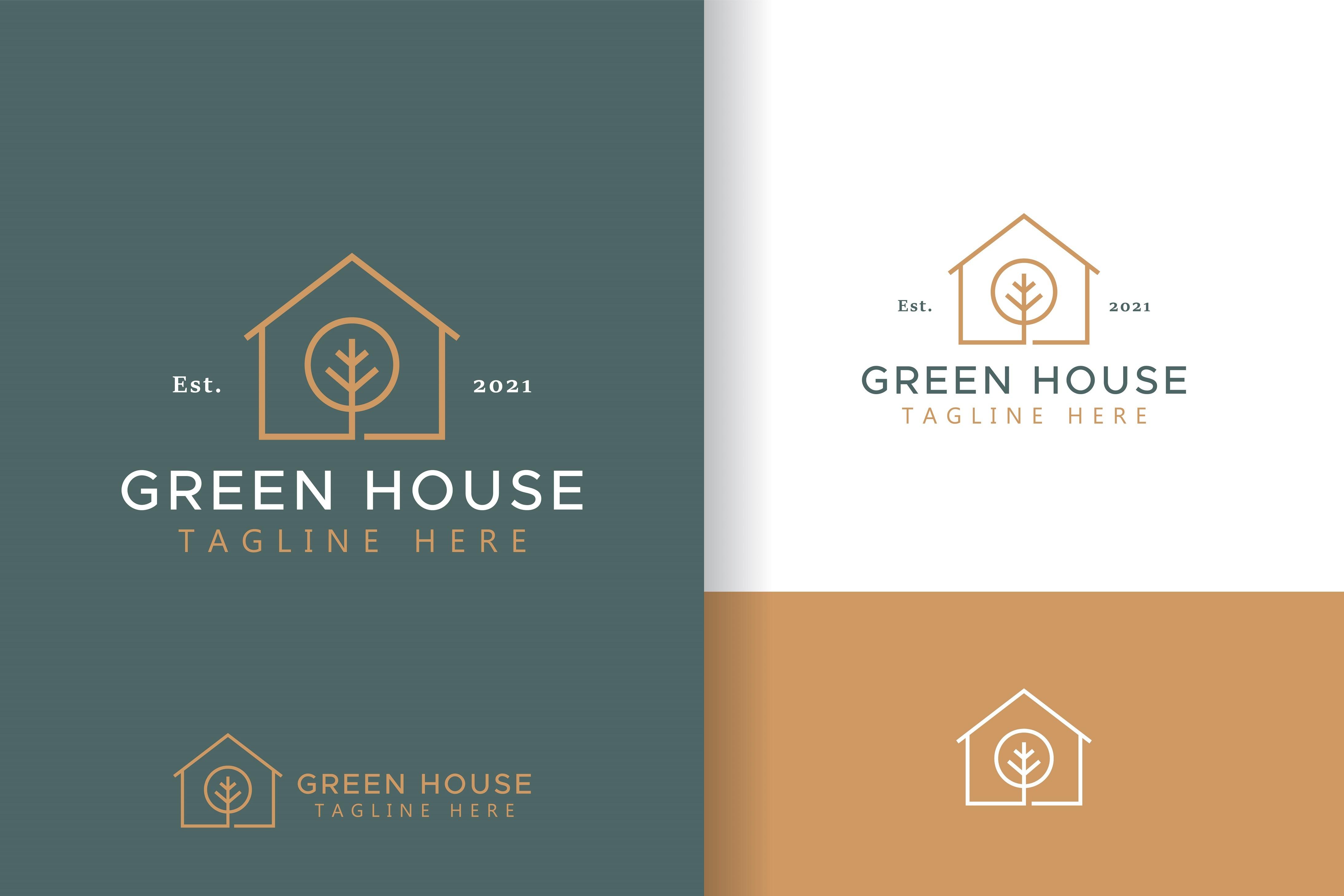 Green House Logo Business Property