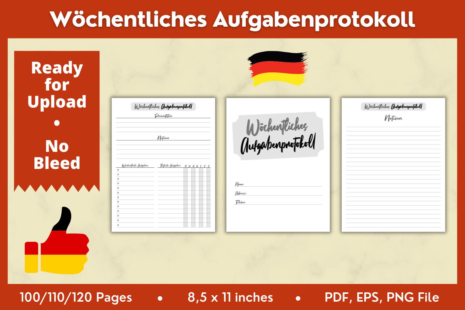 Weekly Chords Log German Interior 8,5x11