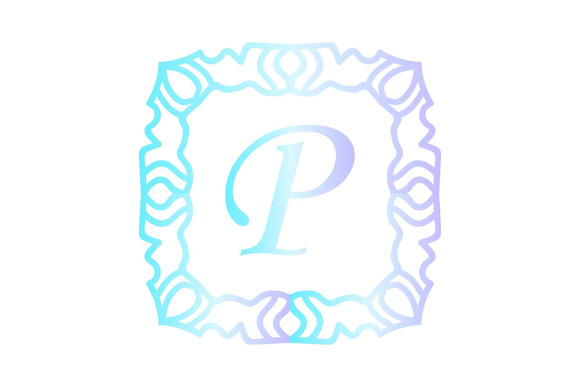 Monogram Calligraphic Font Illustration