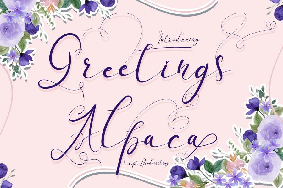 Greetings Alpaca Font
