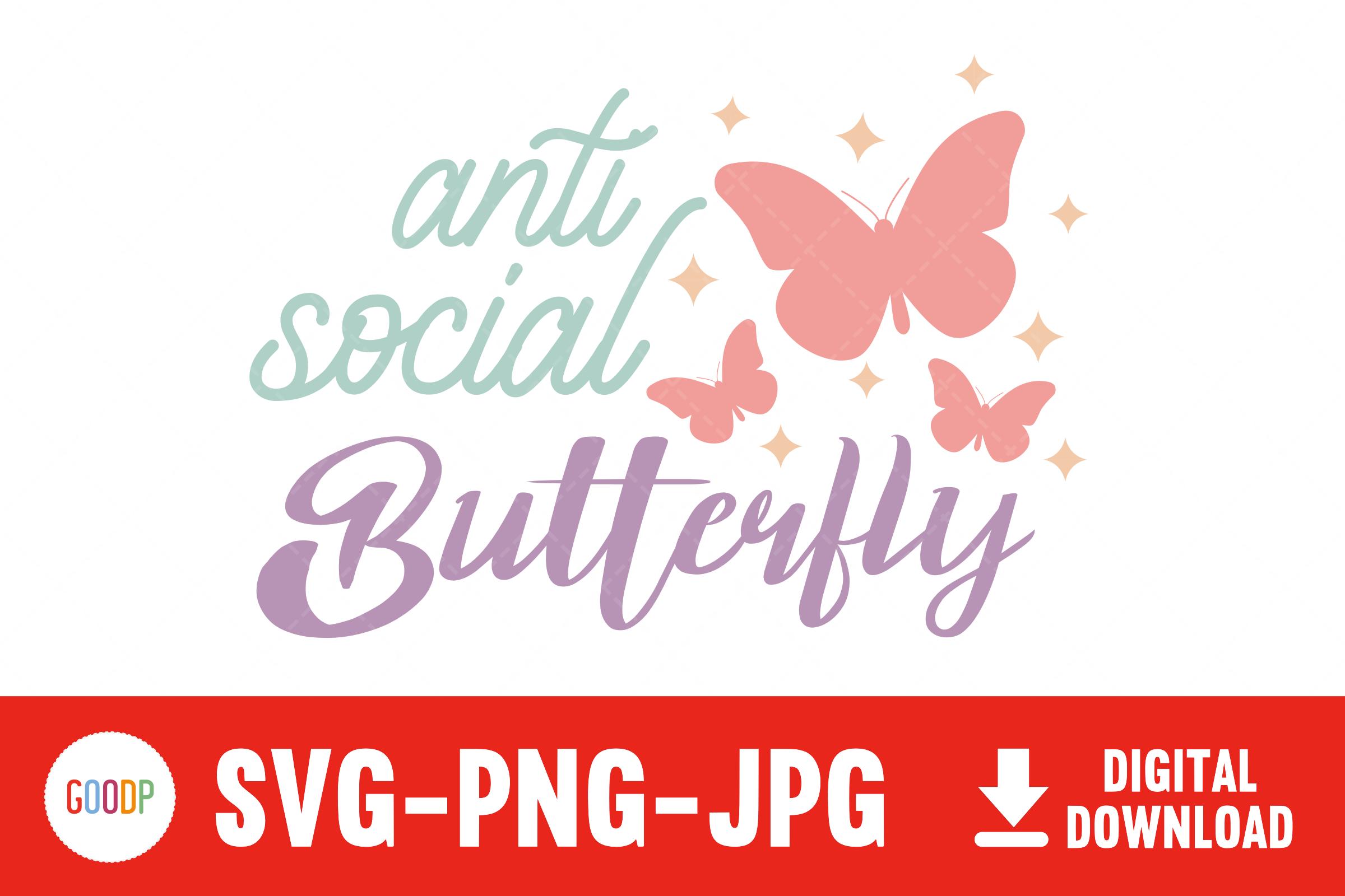 Antisocial Butterfly SVG