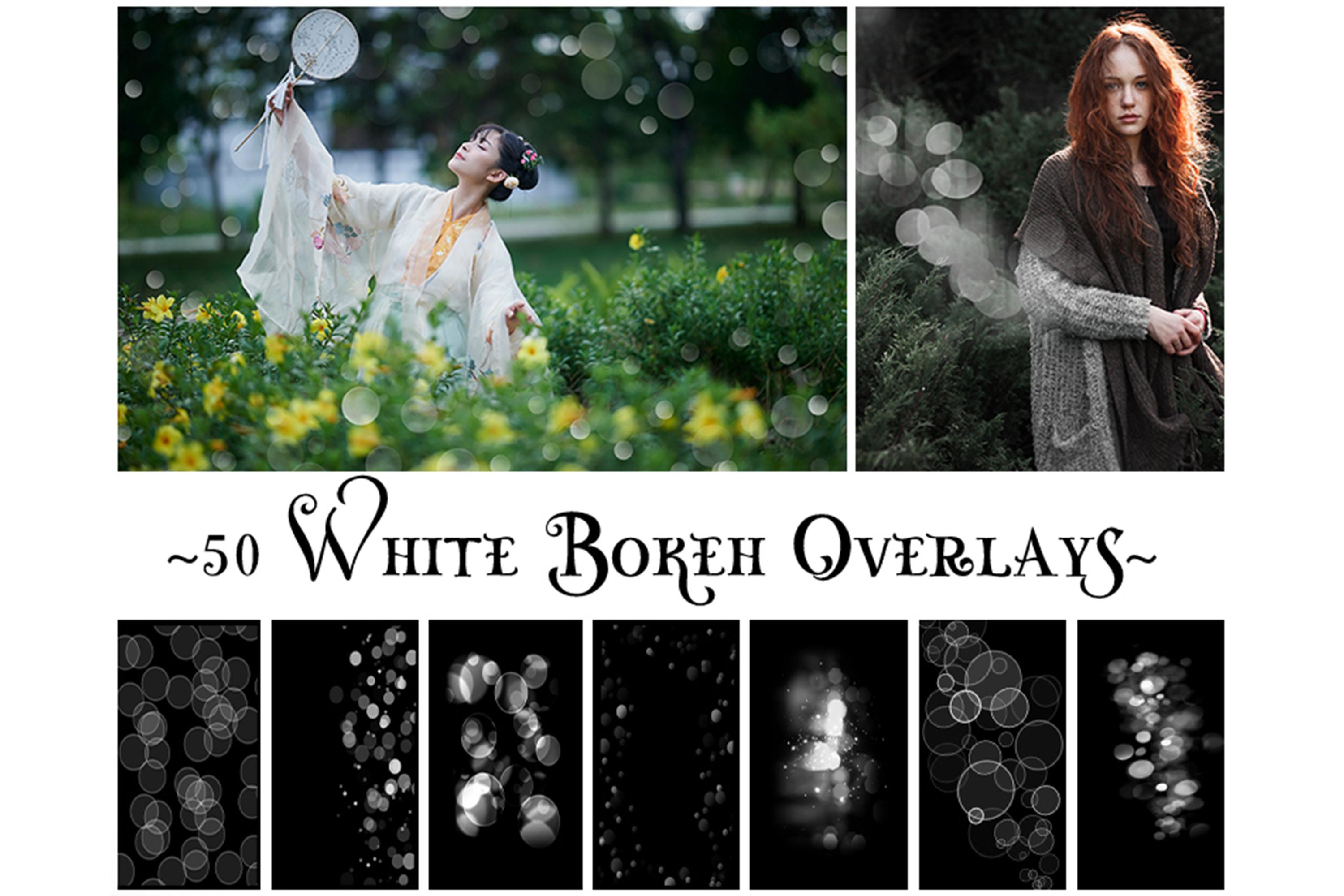 White Bokeh Overlays, Bokeh Overlays
