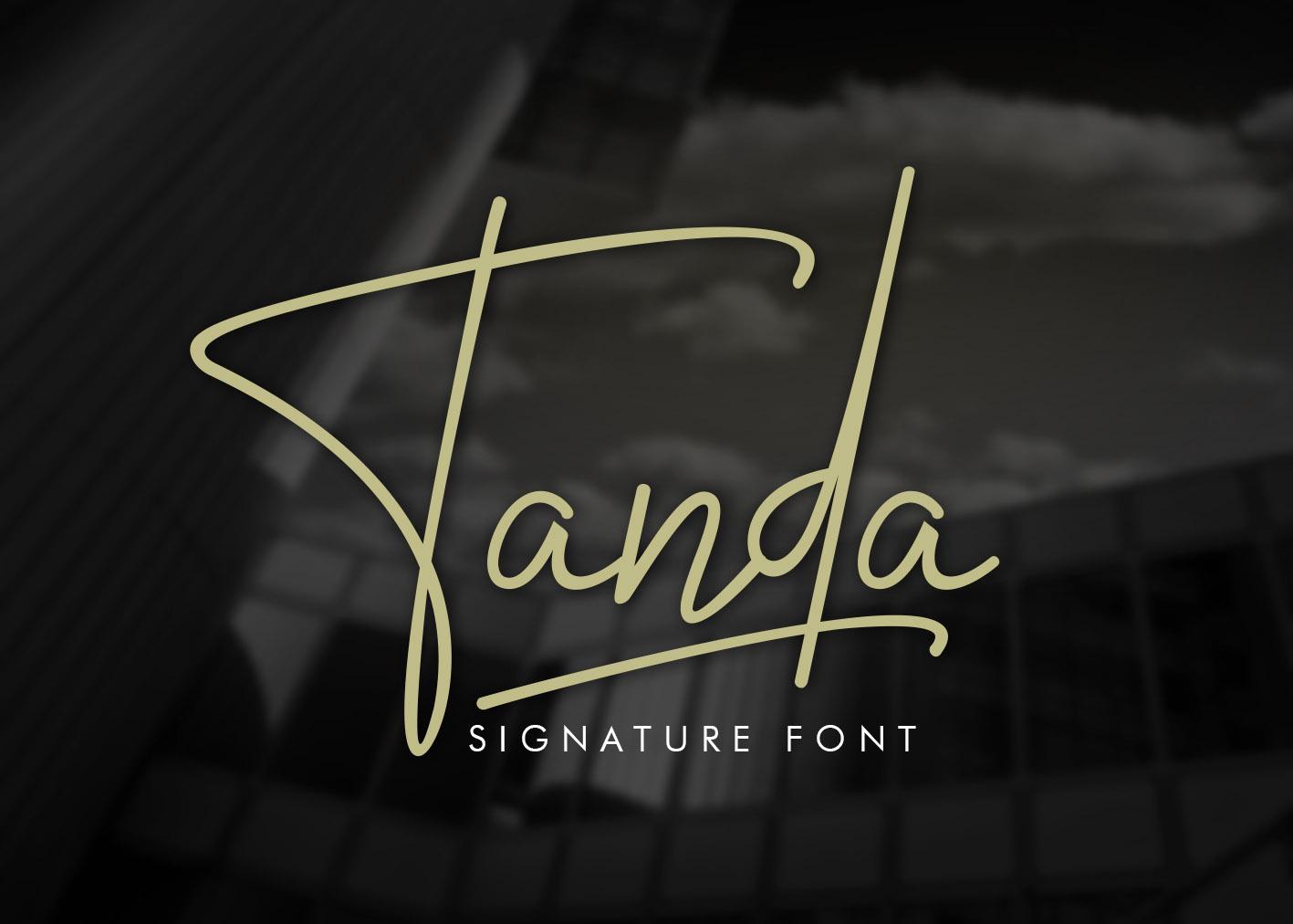 Tanda Signature Font