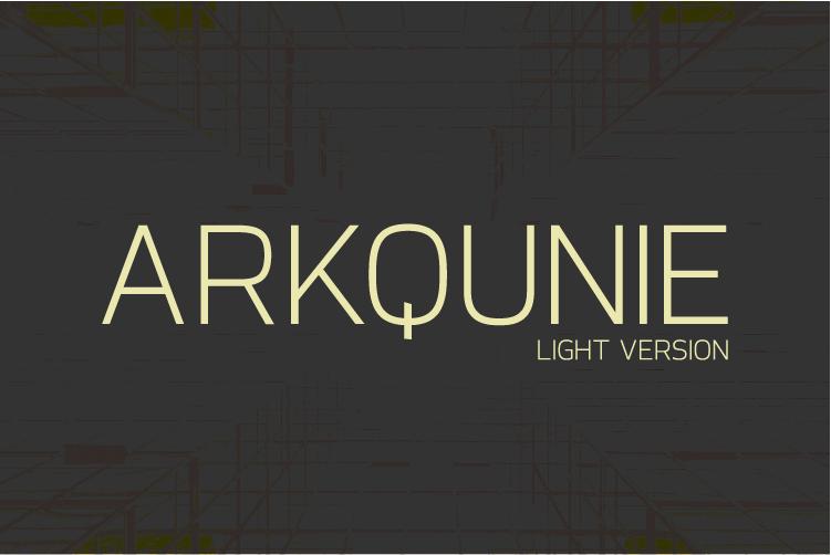 Arkqunie Light Font