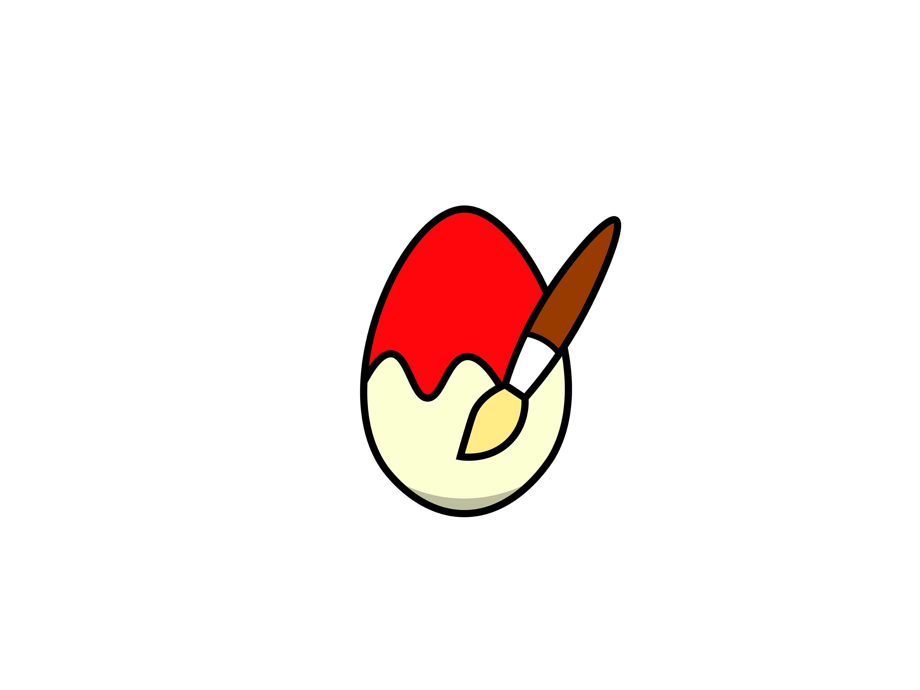 Easter Paint an Egg Illustrations