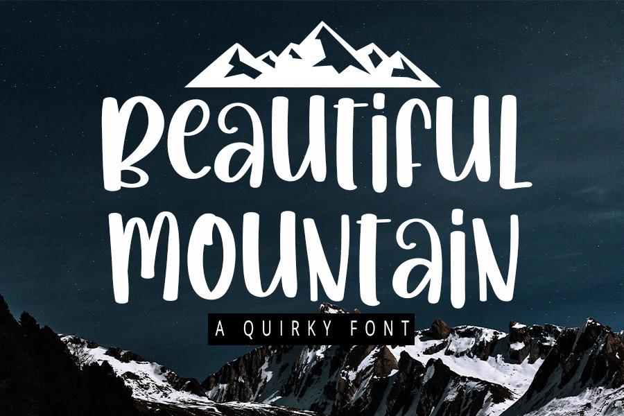 Beautiful Mountain Font