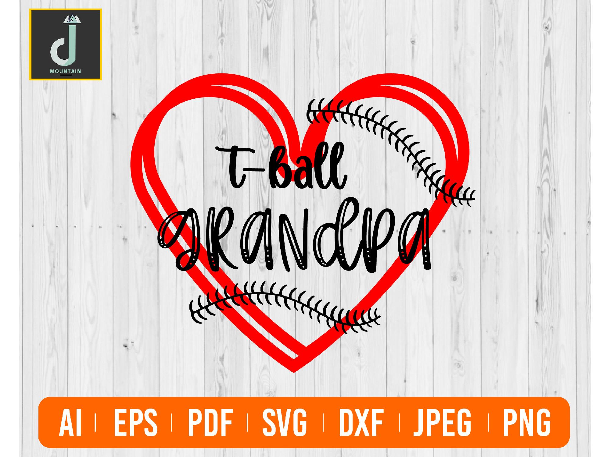 T Ball Grandpa Svg Design