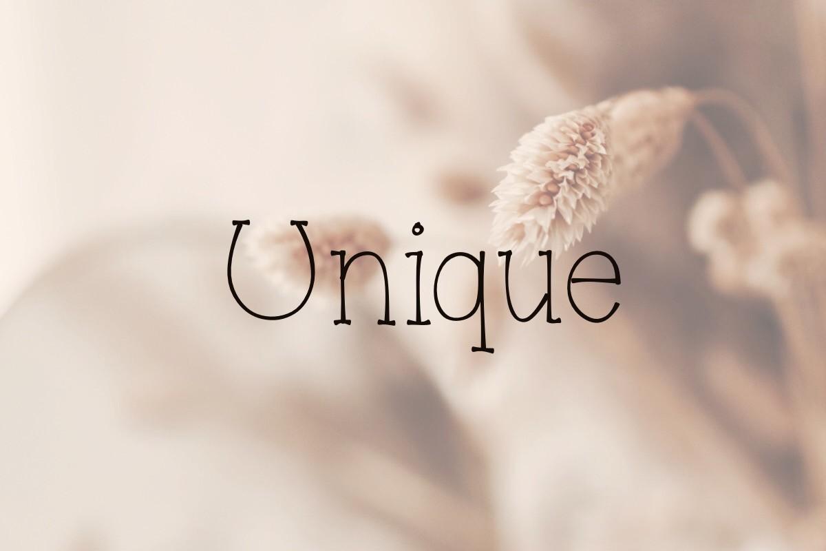 Unique Font