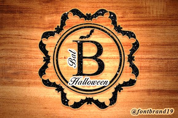Monogram Halloween Bat Font