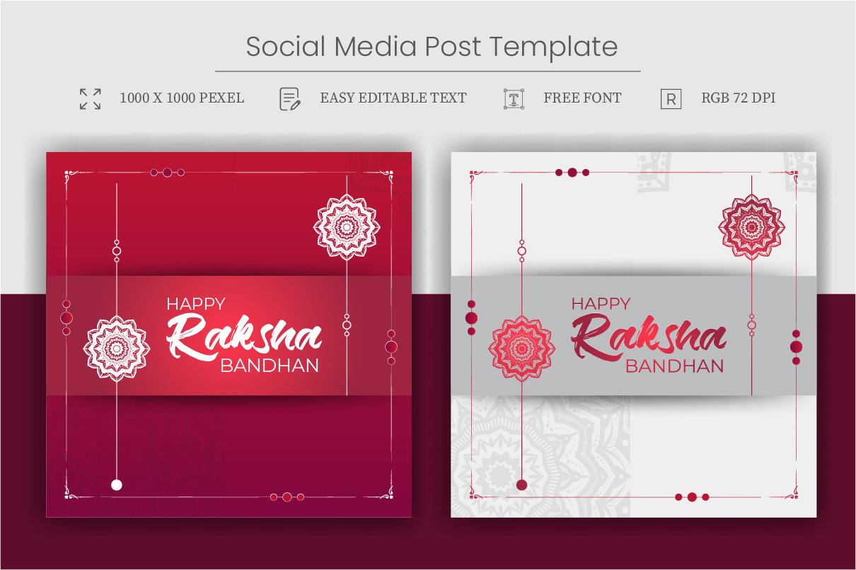 Raksha Bandhan Social Media Post Design