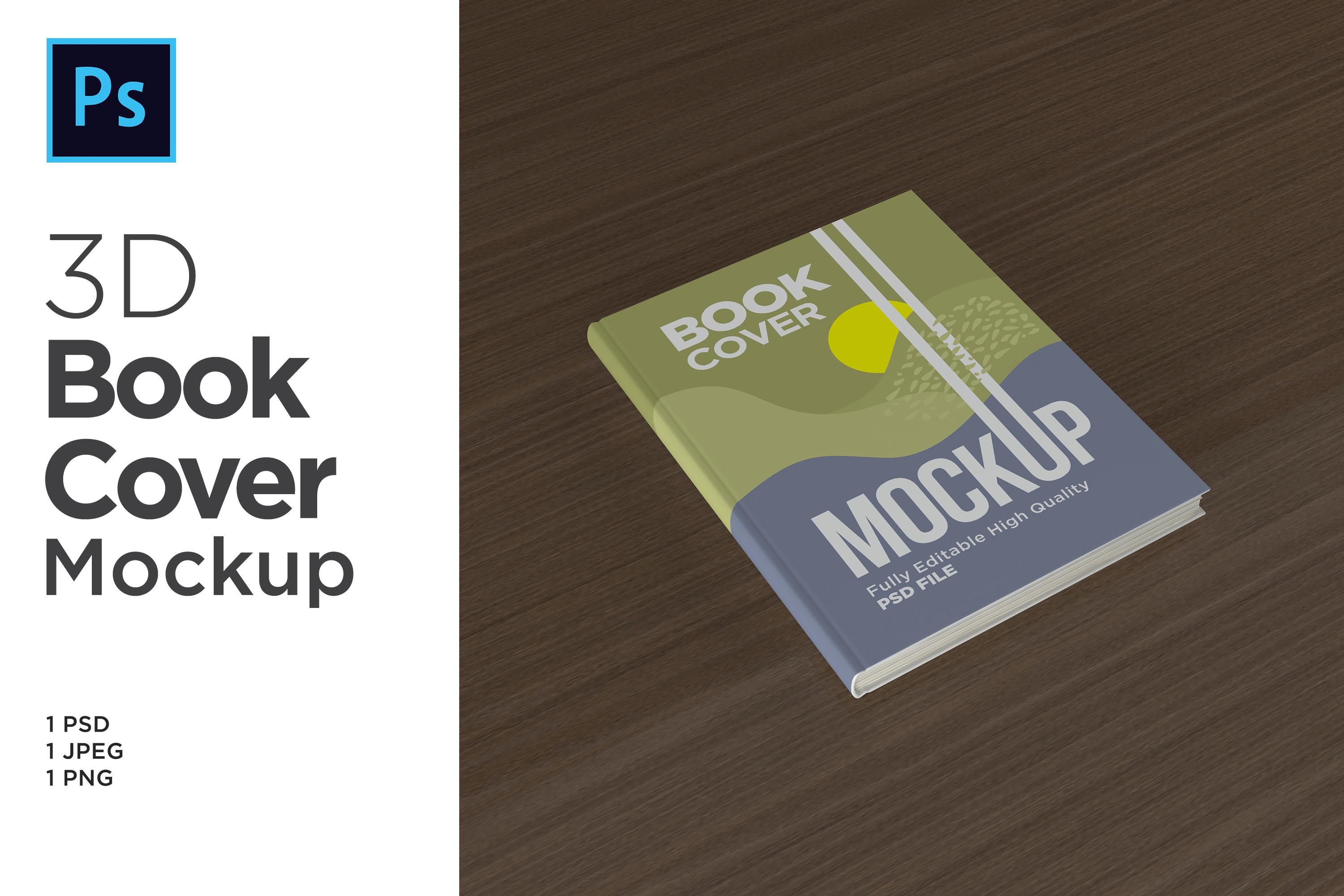 Book Cover Mockup 3d Rendering