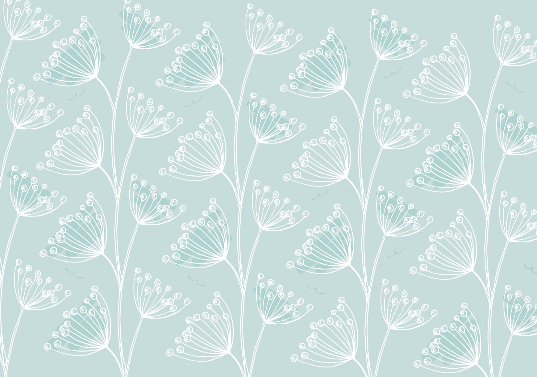Pattern | Teal and White Flower Patterns