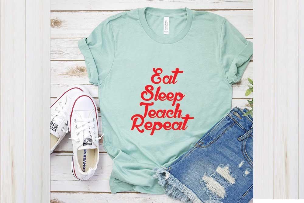 Student Svg Design, Eat Sleep Teach
