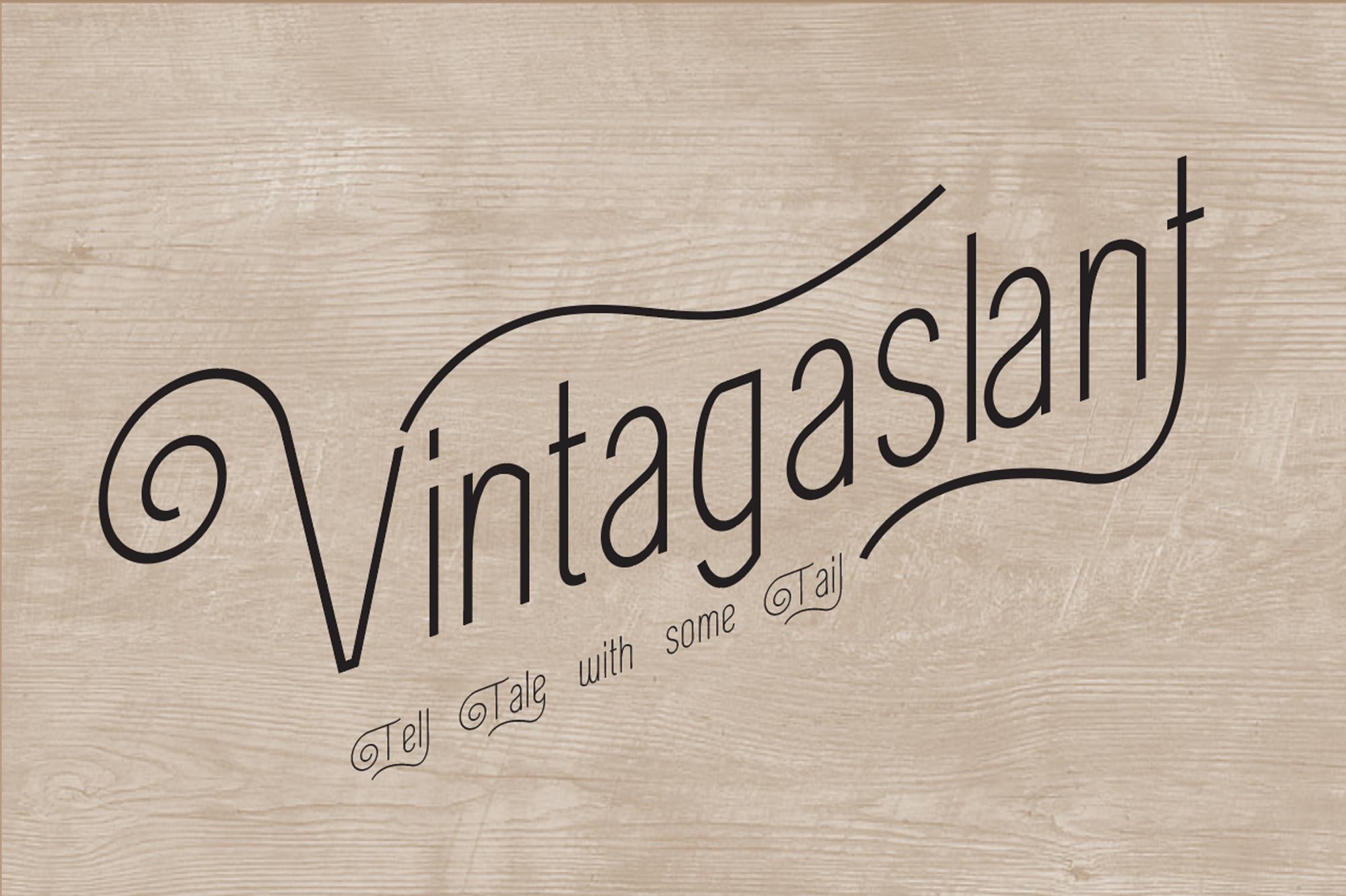 VintagaSlant Font