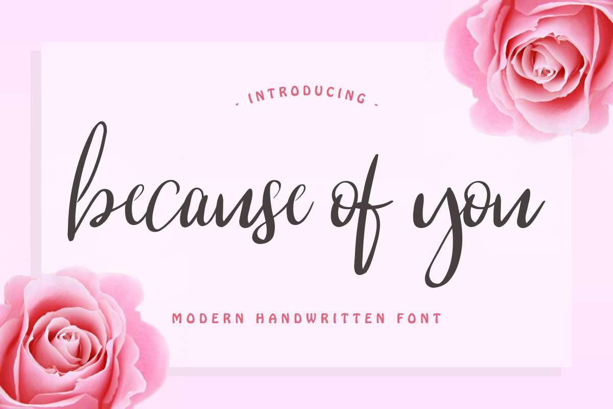 Because of You Font
