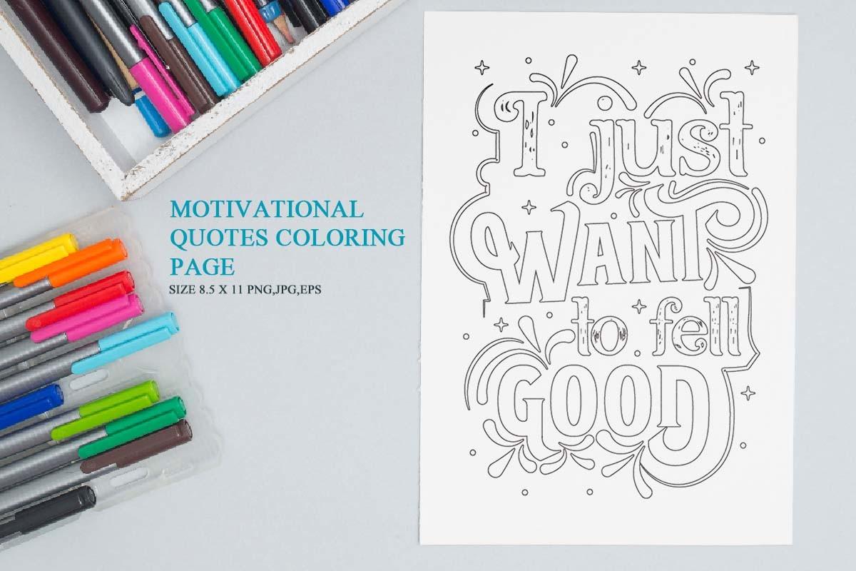 Motivational Quotes Coloring Page