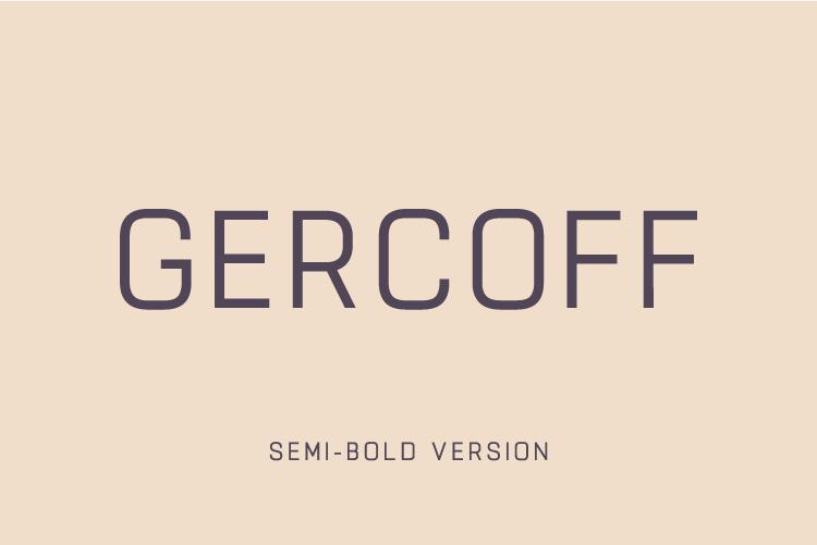 Gercoff Semi-Bold Font