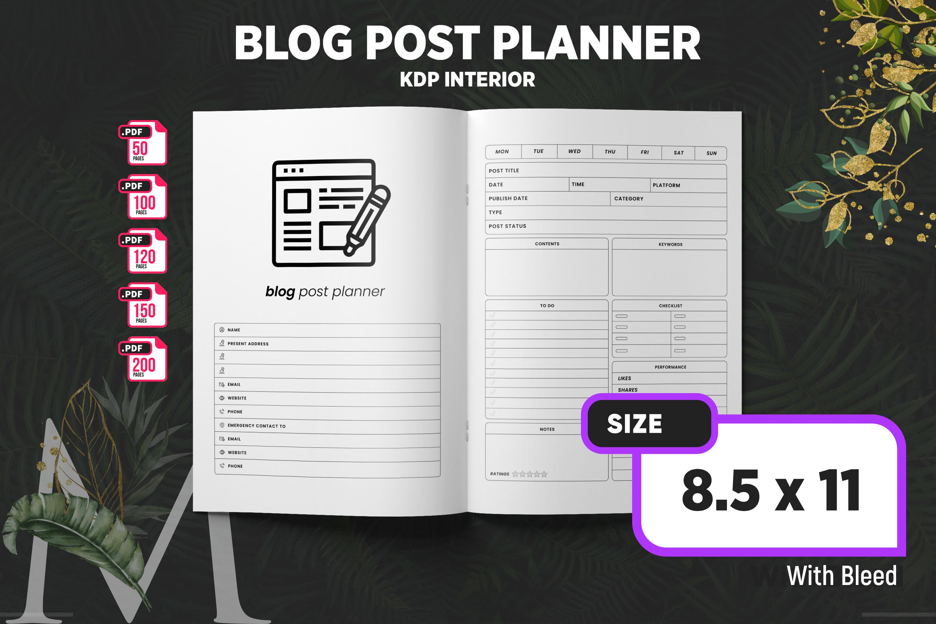 Blog Post Planner [KDP Interior]