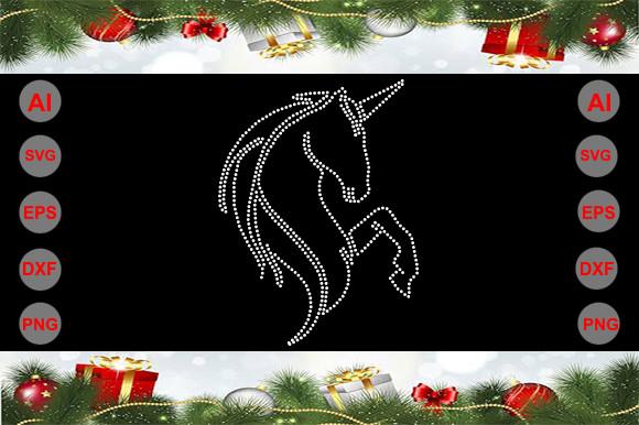 Printable Unicorn Rhinestone Template