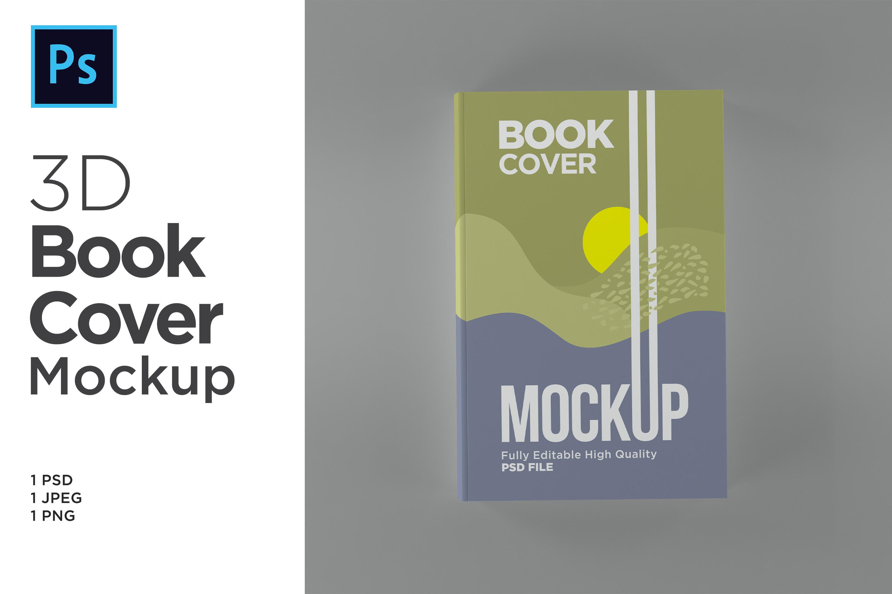 Book Cover Mockup 3d Rendering