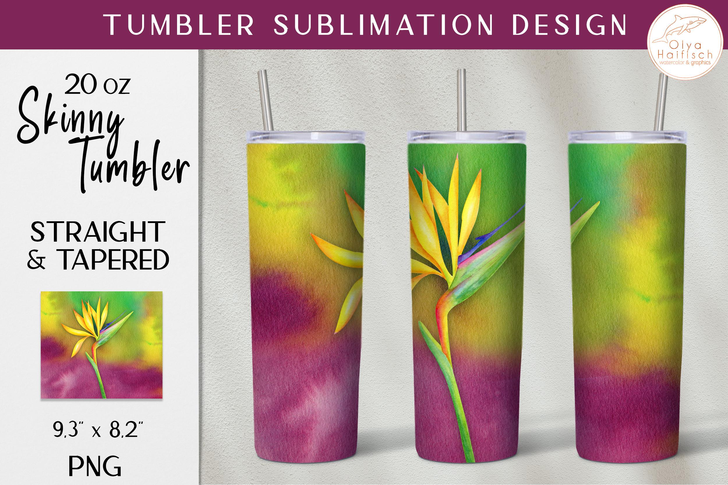 Tropical Floral Tumbler Sublimation PNG