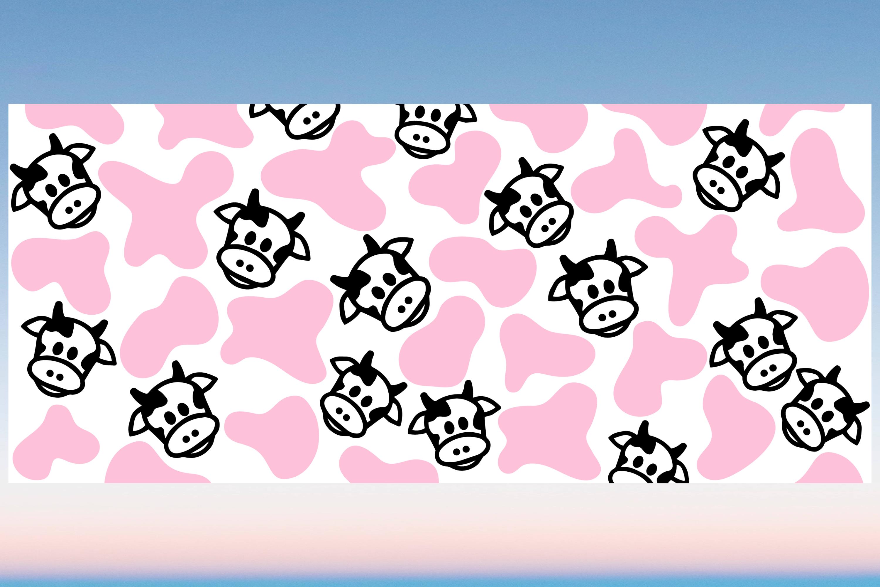 Cow Print Libbey Can Beer Glass Wrap Svg