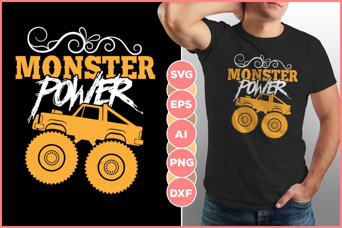 Monster Truck Power Design Svg Graphic
