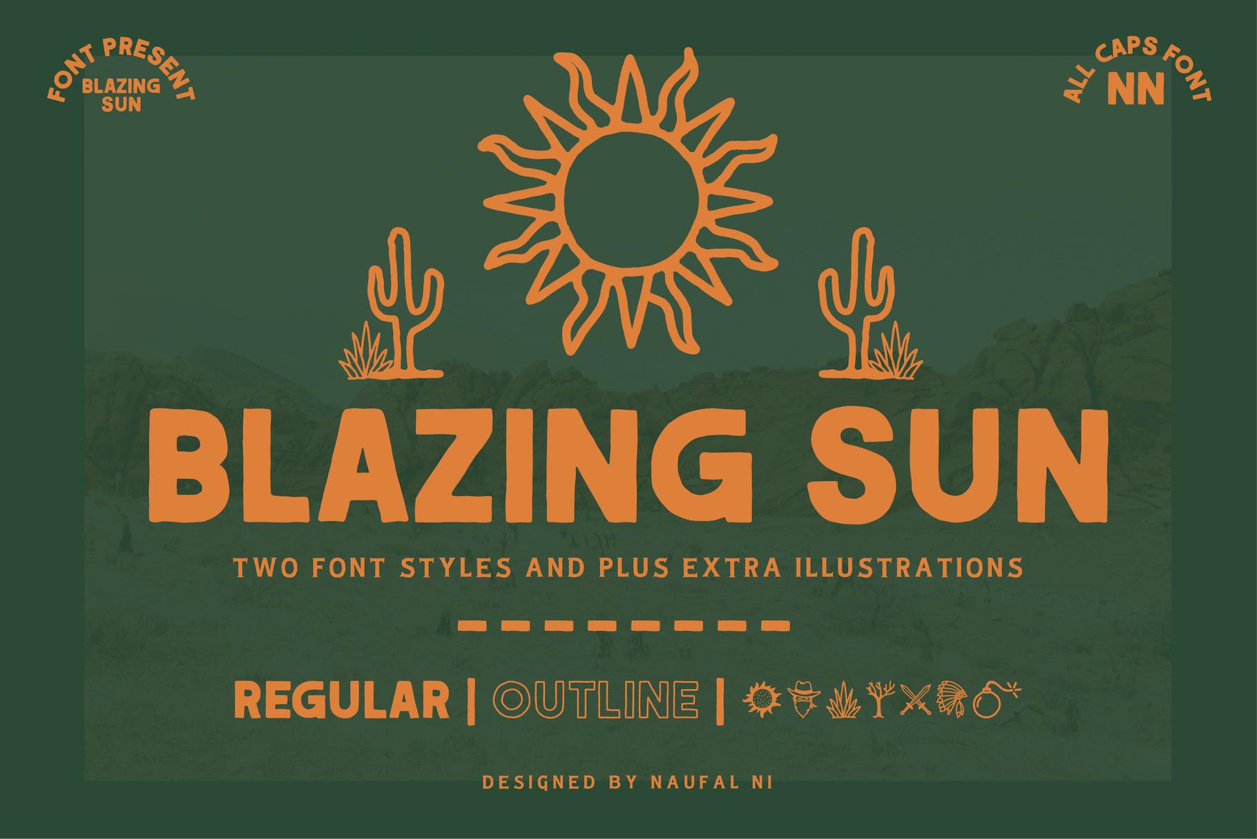 Blazing Sun Font