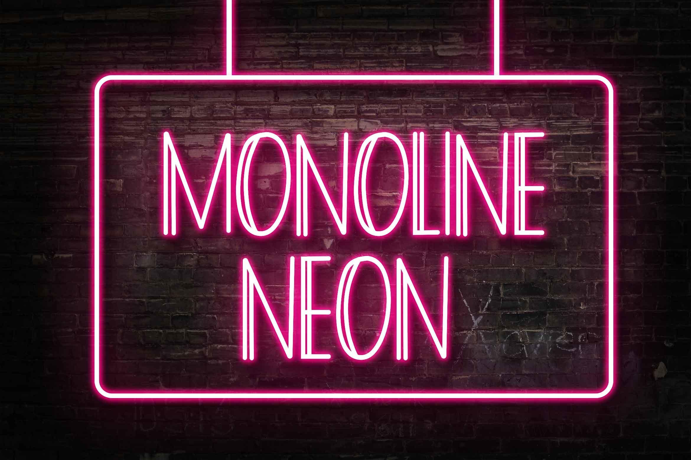 Monoline Neon Font