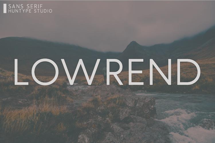 Lowrend Font