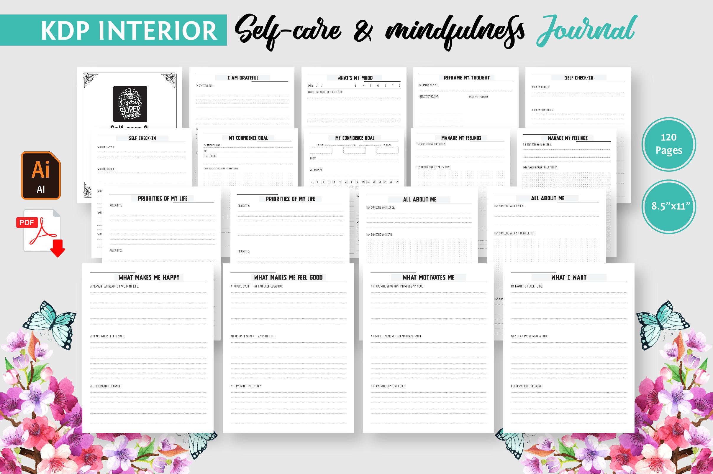 Self-Care Mindfulness Positivity Journal