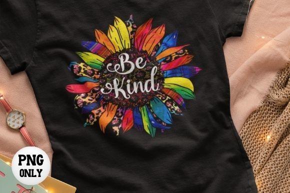 Be Kind Leopard Sunflower Sublimation