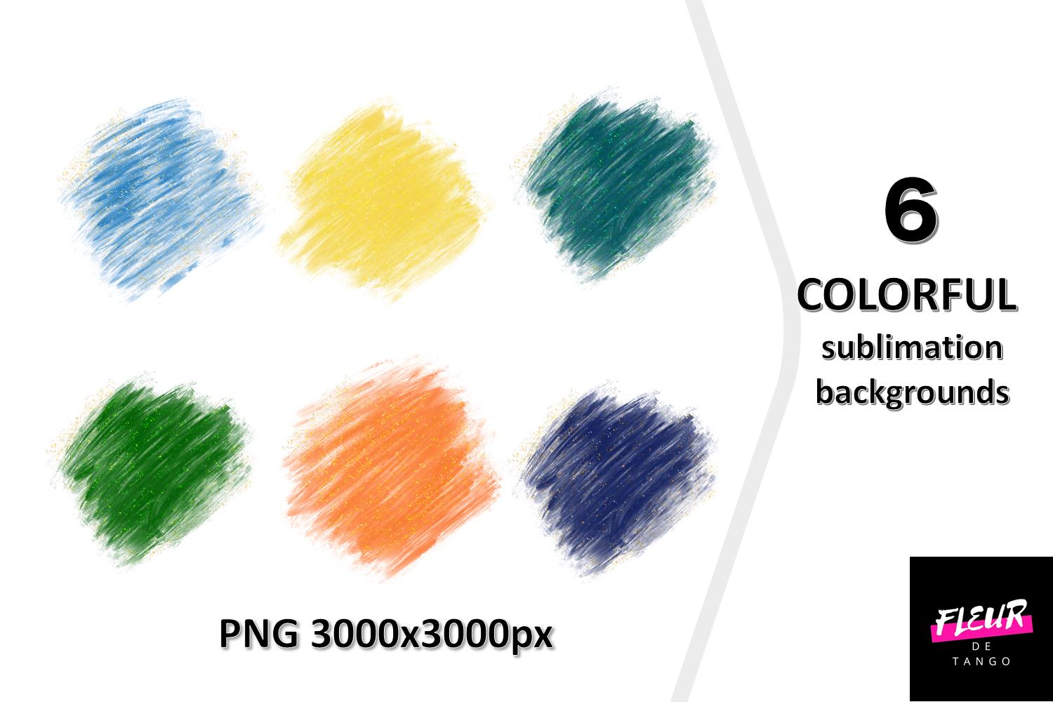 6 COLORFUL Sublimation Backgrounds V.3