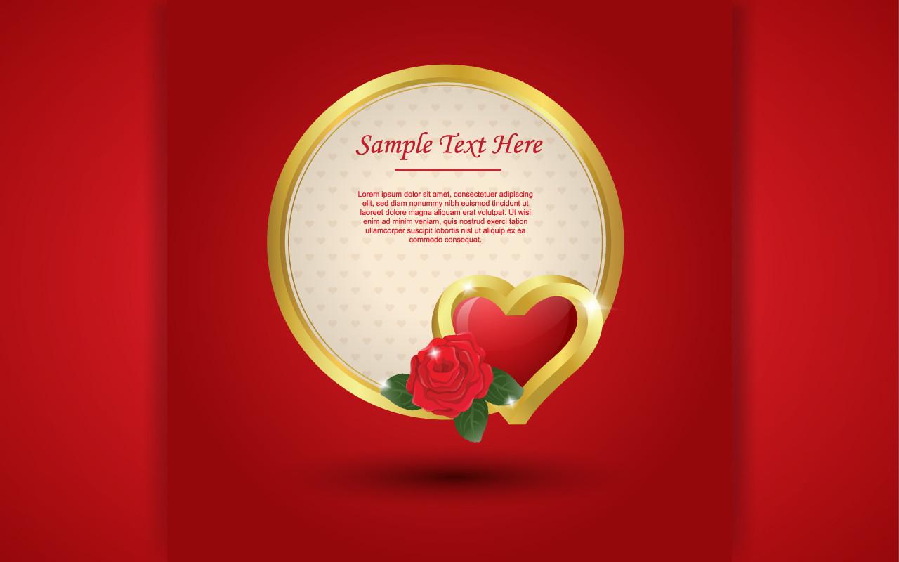 Valentine's Day Card with Heart