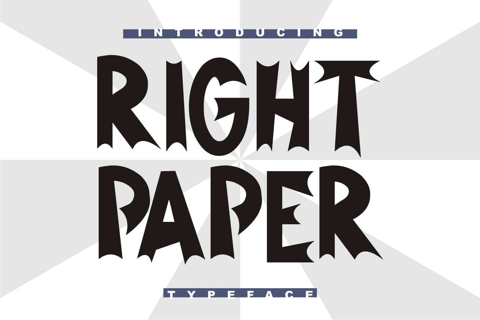 Right Paper Font