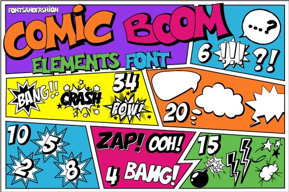 Comic Boom Element Font