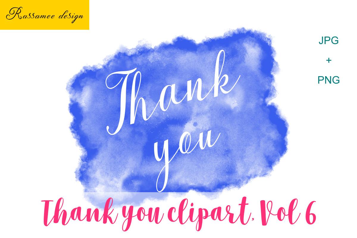 Thank You Lettering on Blue