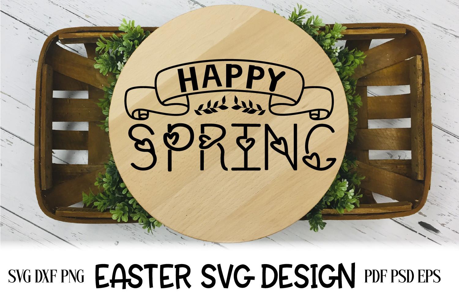 Happy Spring Easter SVG Design.