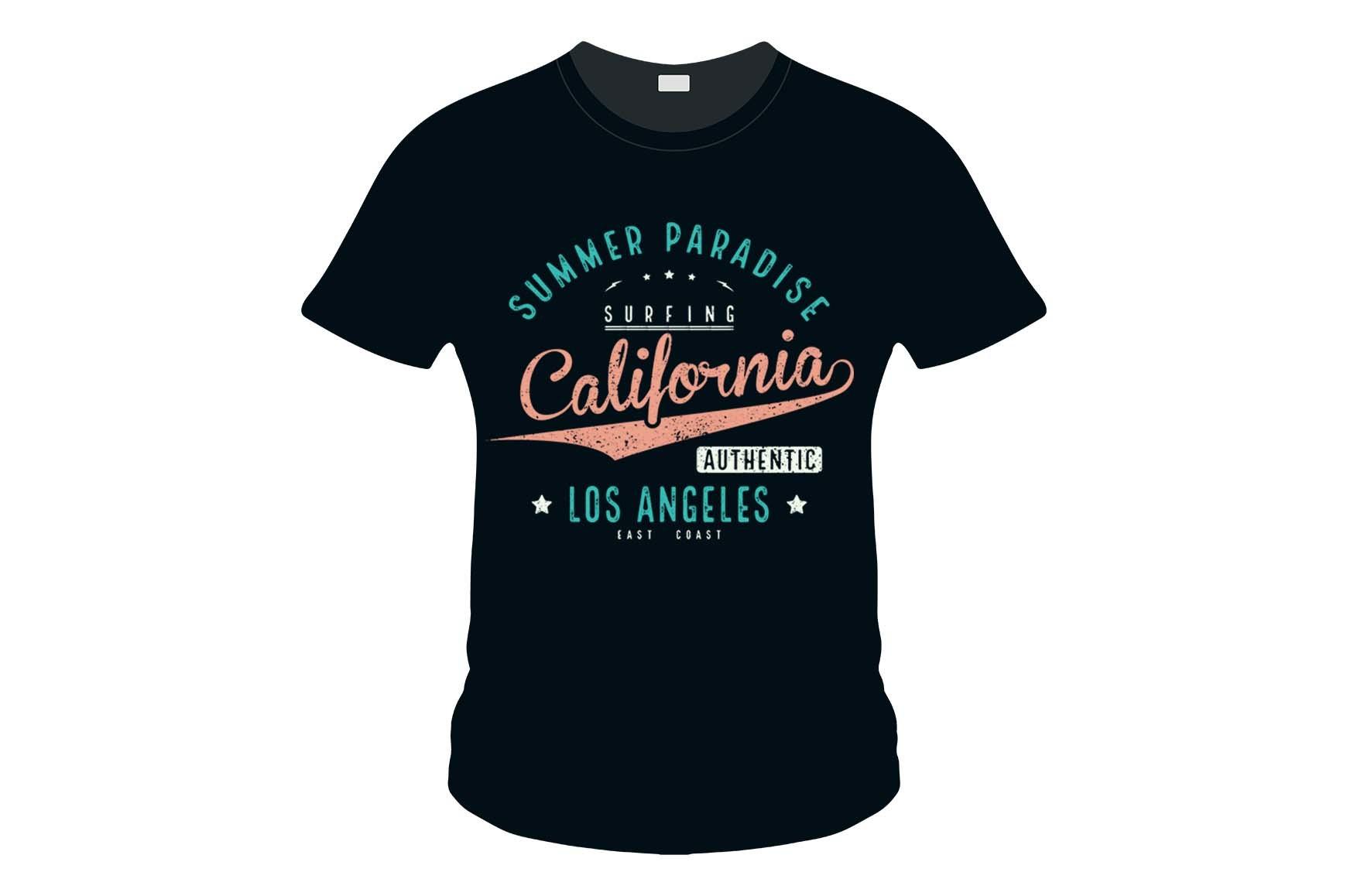 Summer Paradise Surfing California Tee