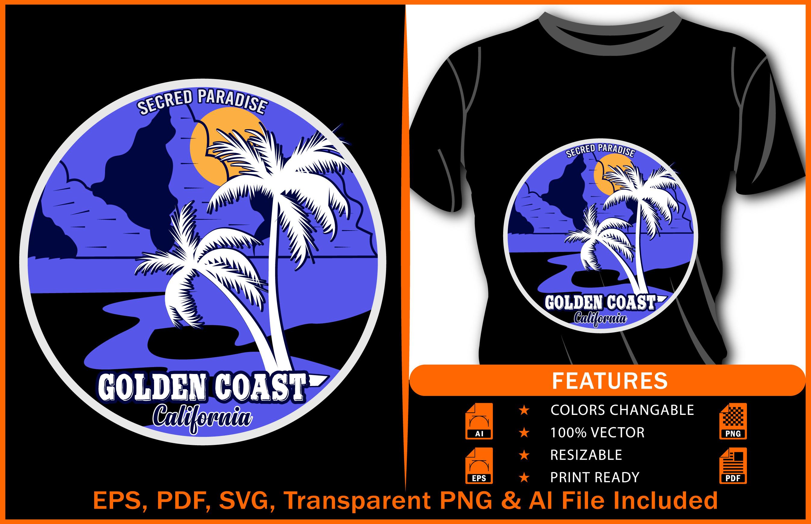 Golden Coast California Paradise T-shirt