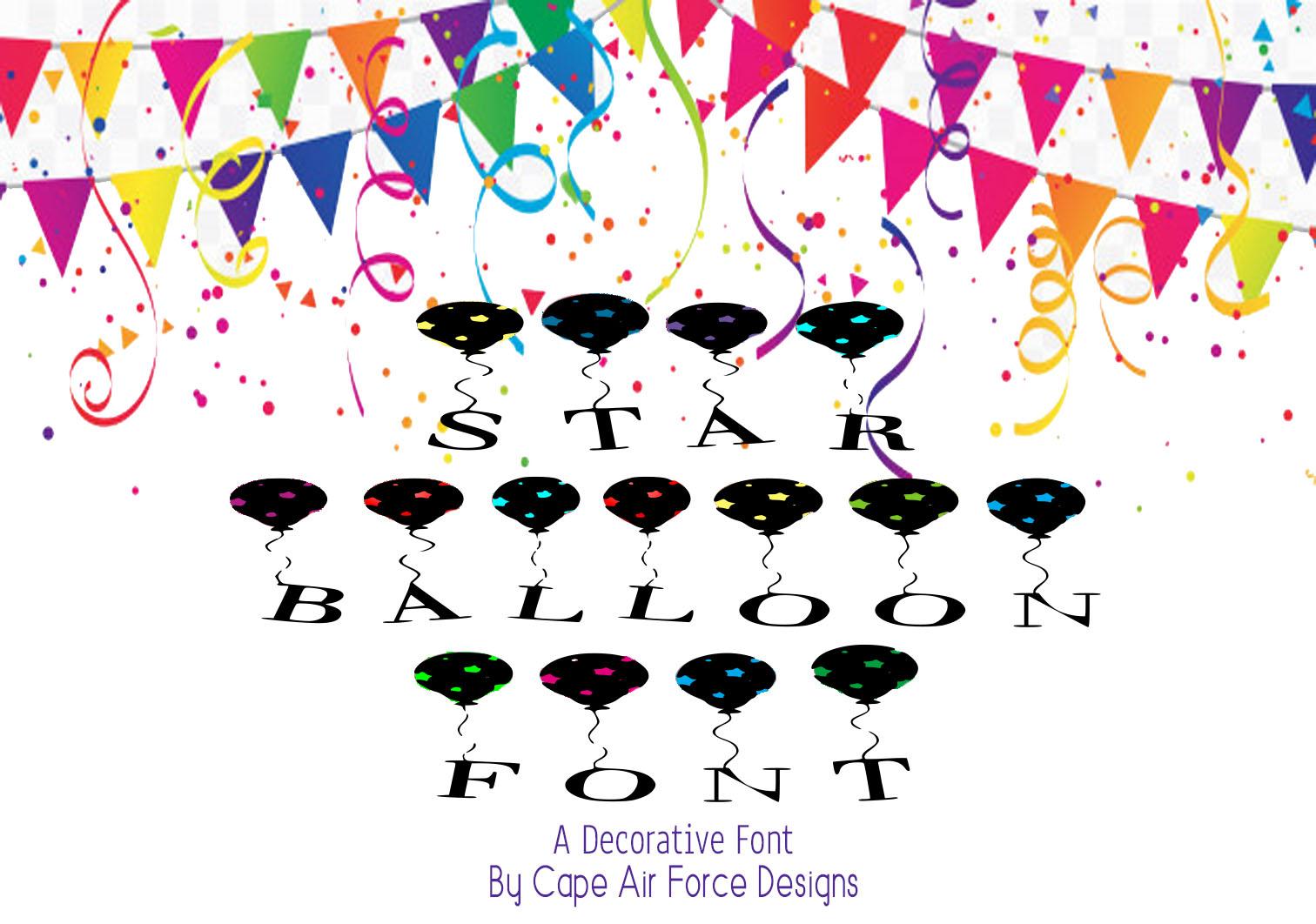Star Balloon Font