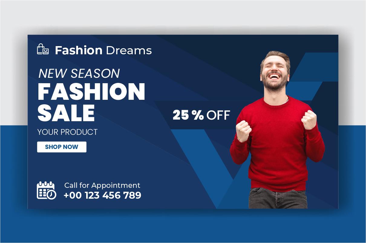 Fashion Sale Web Banner Design Template