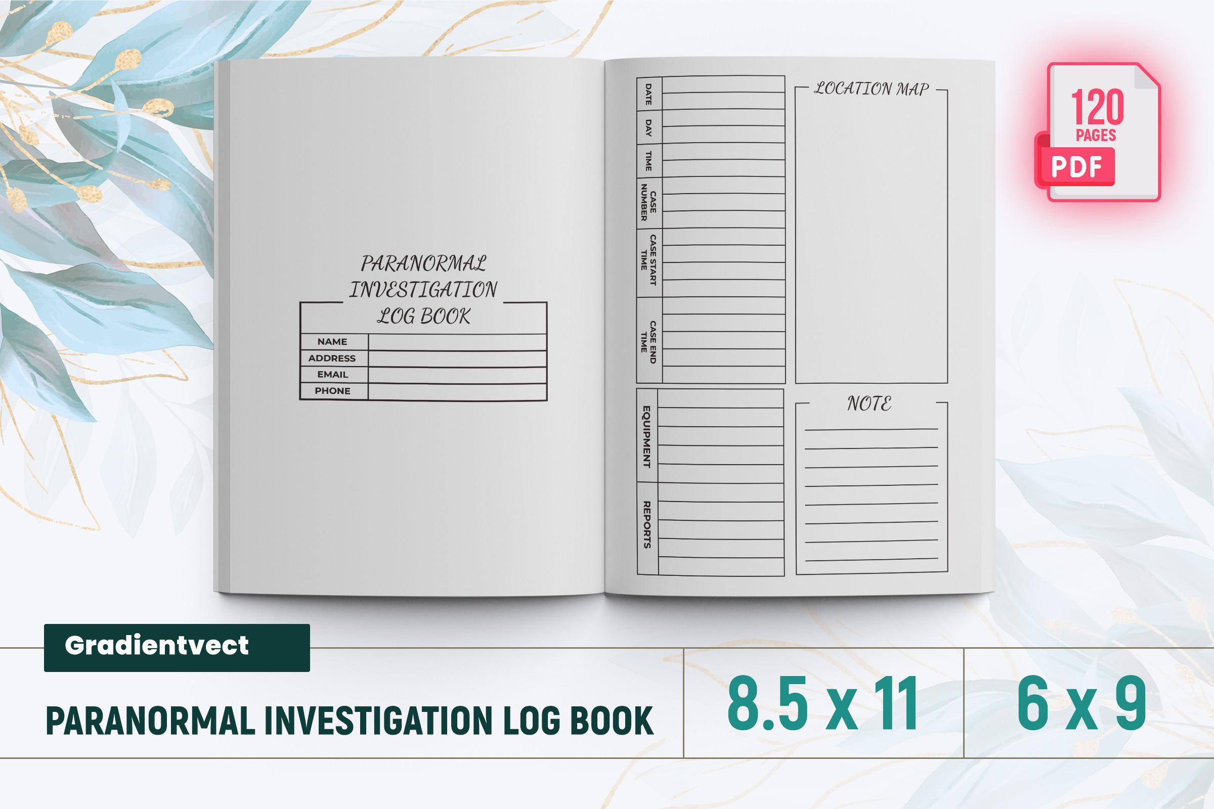Paranormal Investigation Log Book-KDP