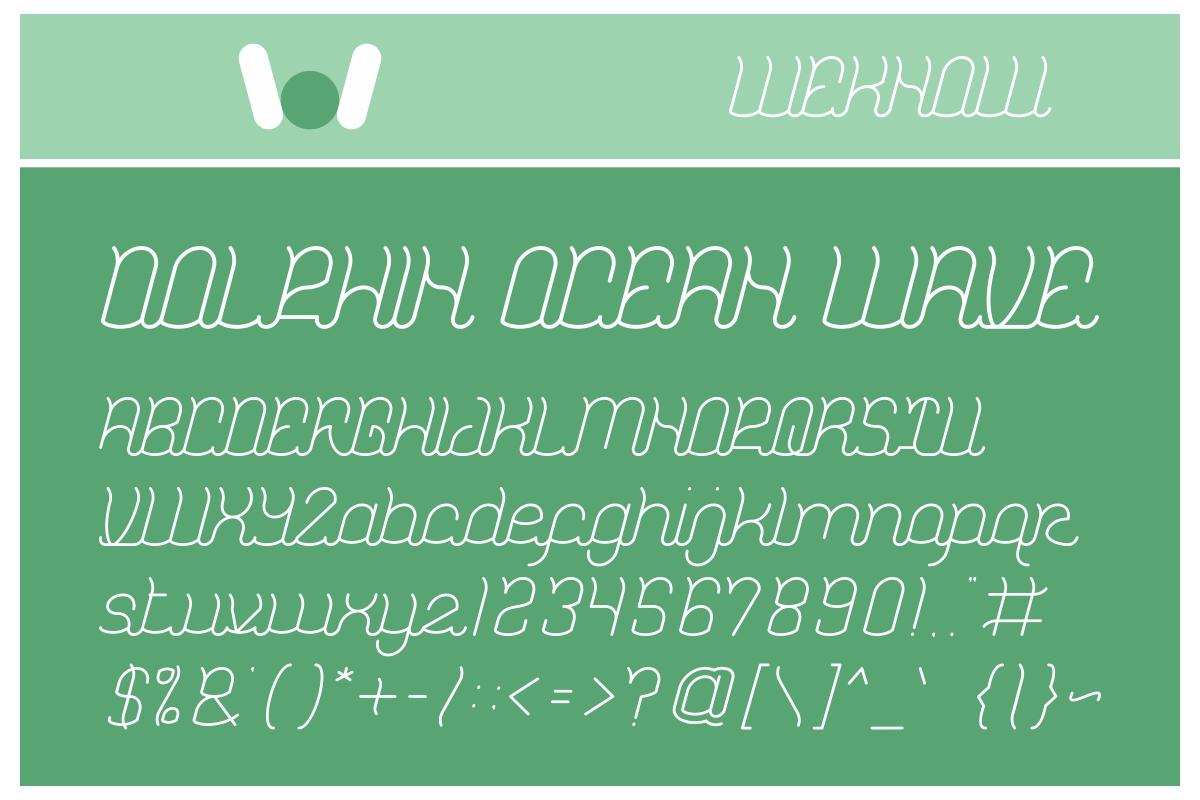 Dolphin Ocean Wave Font